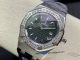 rf clone Audemars Piguet Royal Oak Lady 67601 black dial diamond bezel watch (3)_th.jpg